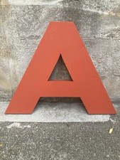Grande Lettera A insegna scatolata Metallo vintage Stile industrial Altezza 1mt