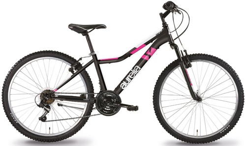 Bici nero e - e, fucsia