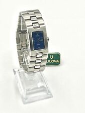 Bulova lady BC848 steel rectangle watch with bracelet NEW unworn