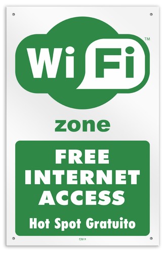 Cartello vinile fori wi fi - vinile, 4