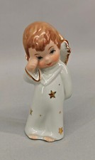 9924090 Porcellana Figura Angelo Sognatore Natale Wagner&Apel H9, 5cm