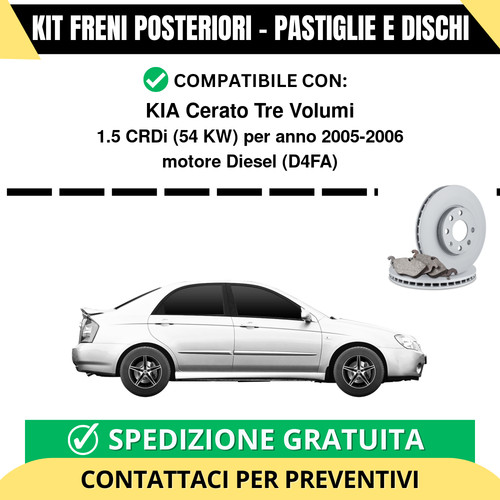 Kit freni posteriori - kit, kia