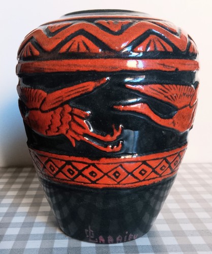 Rare superbe petit vase art