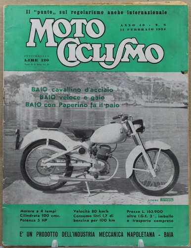 Rivista moto ciclismo 1954 - moto,