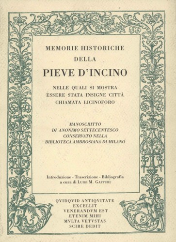 Memorie historiche della pieve - memorie,
