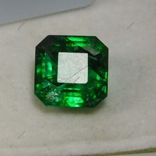Smeraldo colombiano naturale 8,20 ct taglio quadrato verde CERTIFICATO pietra preziosa sfusa