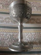 Calice In Peltro Lavorato Uva