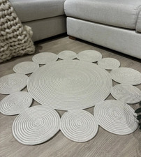 Tappeto 100% Cotone Bianco