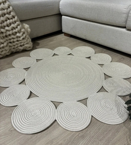 Tappeto 100 cotone - 100%, bianco