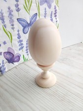 Uova in legno naturale per artigianato legno grezzo decoupage set di 3 uova d...