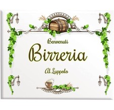 Targa in ceramica mattonella