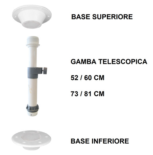 Gamba tavolo alluminio - gamba,