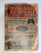 ANNUARIO GENERALE TOURING CLUB ITALIANO 1929 PUBBLICITA FIAT FIUGGI SALMOIRAGHI 