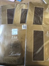 5 Paia Collant Lia Vintage Sexy Levante - Mis. 1 Col. Marrone