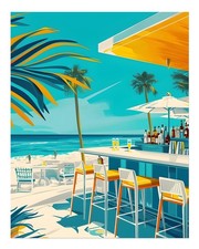 Bar sulla spiaggia tropicale
