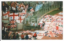 1997 ROMA Calcio ITALIA - INGHILTERRA 0-0 Bandiere inglesi - Foto 20x12 cm
