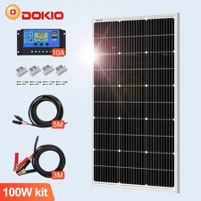 Dokio Pannello Solare 100W 200W 400W Monocristallino per Casa,Giardino e Tetto