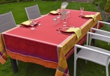 Tovaglia jacquard cotone rosso