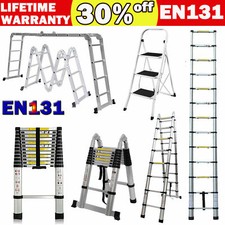 1.9m-5m Scala Telescopica in Alluminio Pieghevole Scala Multifunzionale EN131