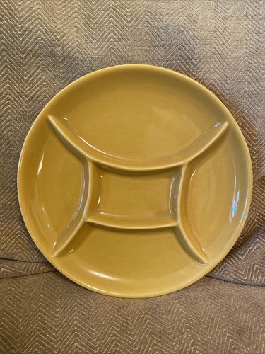 Piatto vintage giallo senape