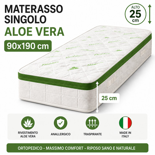 Materasso singolo aloe vera - materasso,