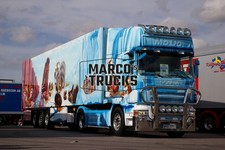 Foto camion Scania R580 rimorchio valigia Svezia blu MoDo #j4gs