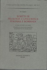 "Scritti di filologia e linguistica italiana e romanza" 3 vol. di Guido Lucchini