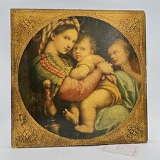 Madonna della Seggiola antica Fiorentina Icona Quadro Raffaello con cornice oro 