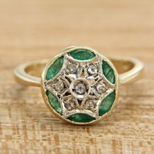 14kt Yellow GOLD EMERALD
