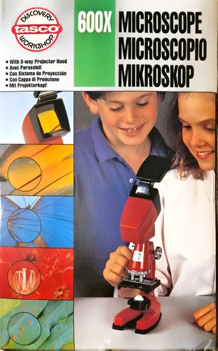 Tasco 600x microscopio vintage