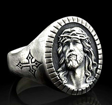 Stainless Steel Silver Jesus