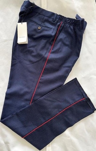 Pantalone uomo gucci navy lana - gucci,