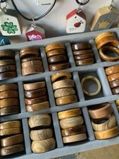 Anelli , Orecchini Pendagli In Legno Di Ulivo