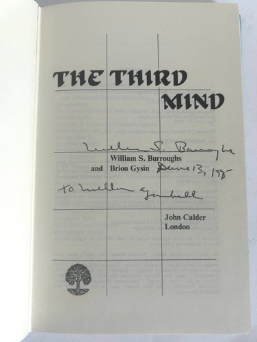 William burroughs signed - burroughs, [signed]