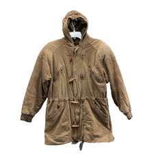 Giacca parka pelle vintage