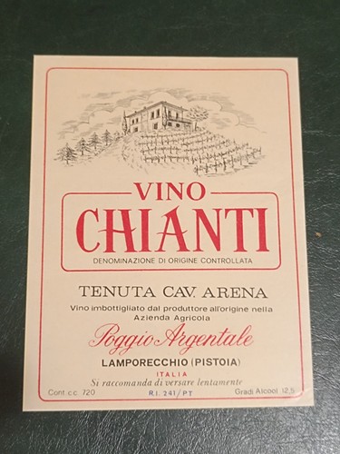 Etichetta vino chianti - etichetta,
