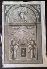 Incisione allegorica religiosa - allegorica,