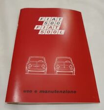 LIBRETTO USO E MANUTENZIONE  FIAT 500EPOCA  MOD  L  ( PRIMA DEL 1972)