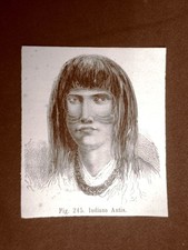 Giovane uomo Indiano Antis nel 1883 Moda e costume