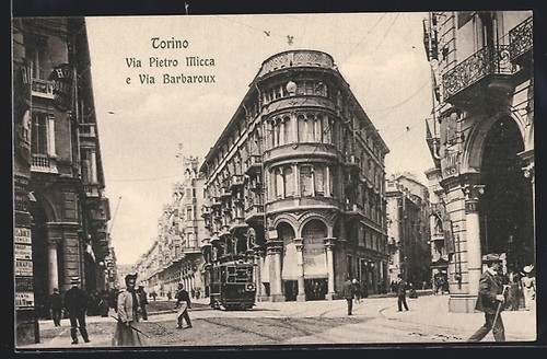Cartolina torino via - cartolina,