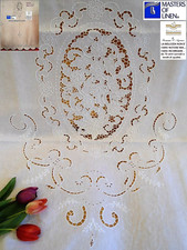 TENDA  PURO LINO RICAMO A MANO