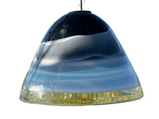 LAMPADA SOSPENSIONE LAMPADARIO VETRO POLICROMO MULTISTRATI COLORATI MURANO TOSO