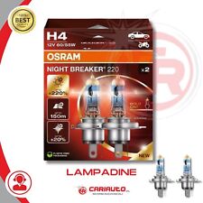 COPPIA H4 +220 LAMPADE OSRAM NIGHT BREAKER LASER 64193NB220 12v 60/55w