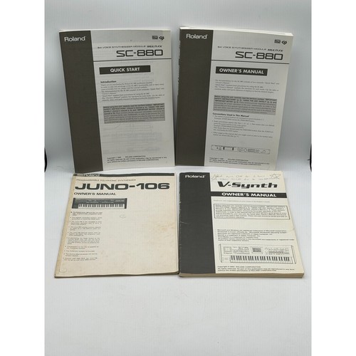 Roland manuals lot 880 - roland, lot: