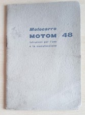 Motom Motocarro  libretto uso
