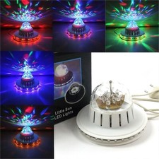 Luci Led Rotazione automatica Decorazione Feste Natale Palco Raggio Multicolore