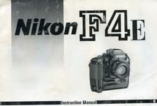 Nikon F4E Foglietto Istruzioni
