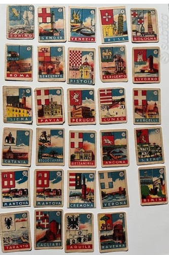 Lotto figurine anni città - lotto, 40