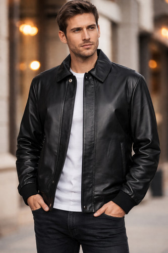 Giacca pelle blouson - giacca, di