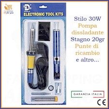 Kit saldatura stagno rapido per saldare pompa succhia tira saldatore a stilo 30W